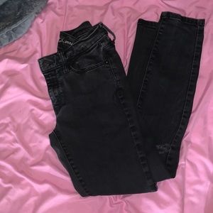 Black ripped jeans
